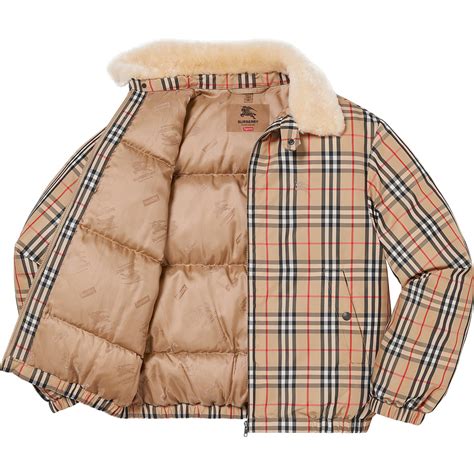 supreme burberry jacket